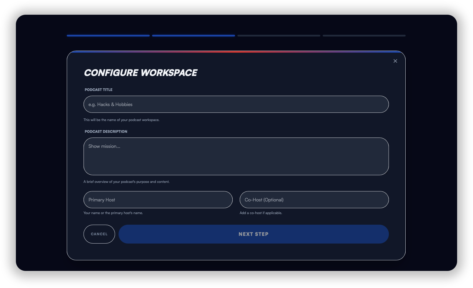 Onboarding Step 2 (Dark)