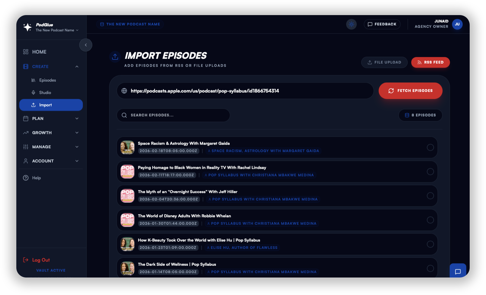 Step 5 Import Episode (Dark)